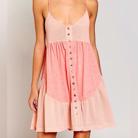 POL Coral Pink Mini Flowy Sundress - Picture 9 of 14